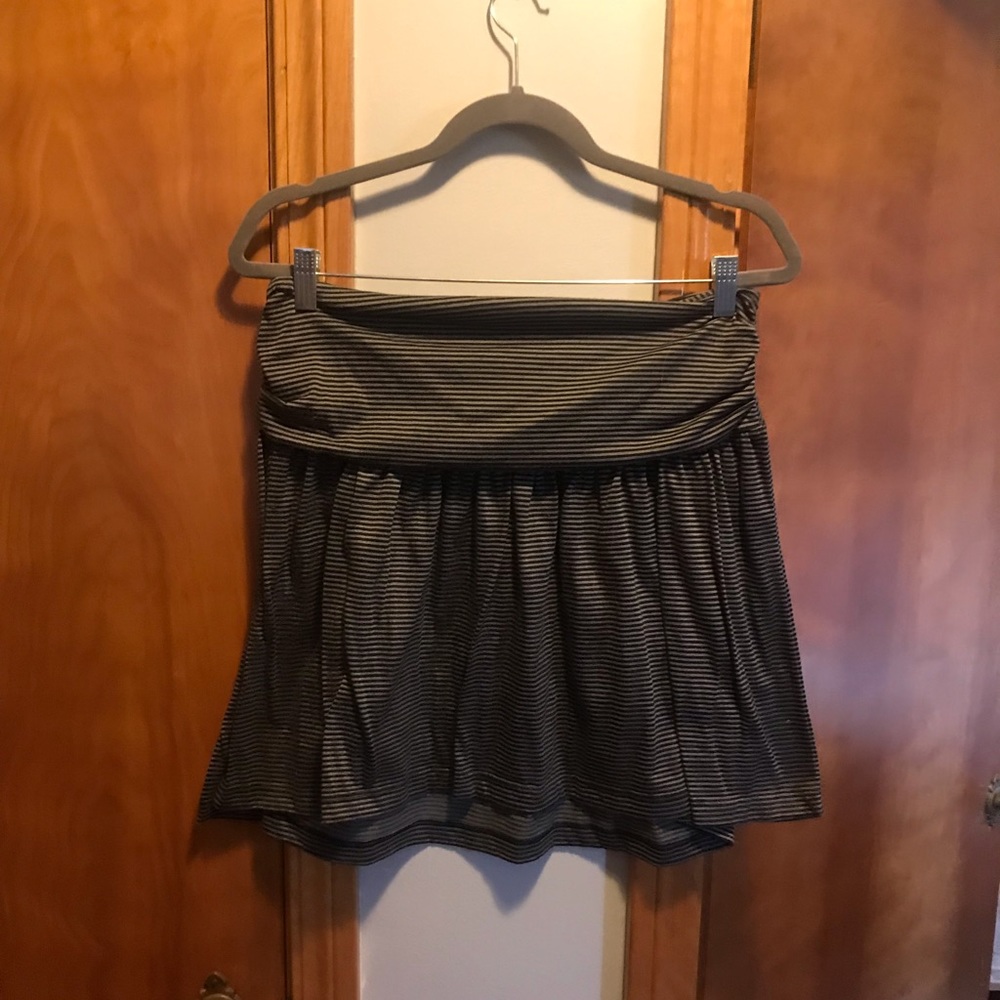 Gathered pinstripe Skirt